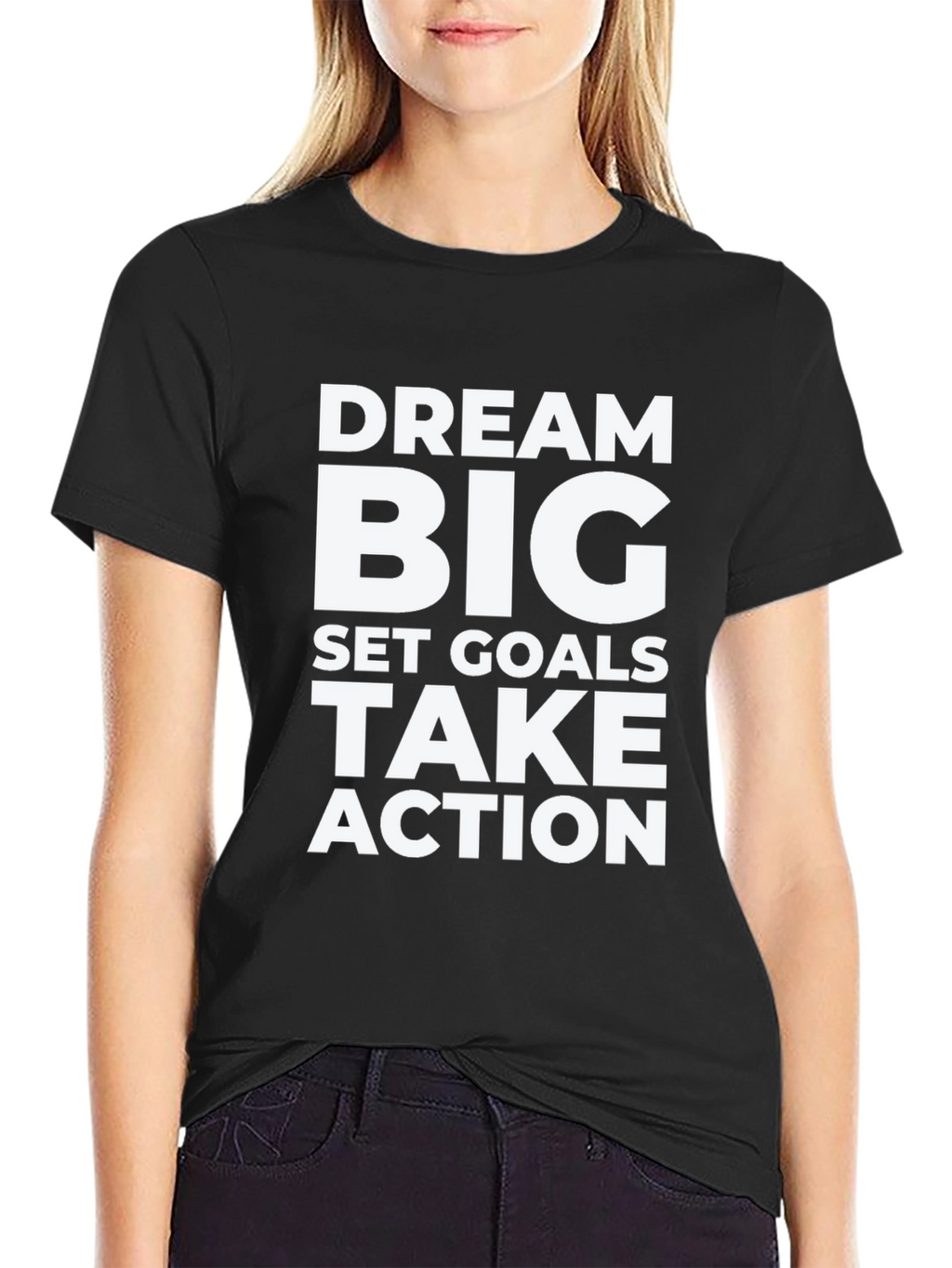Dream Big Graphic Tee - Motivational Black T-Shirt