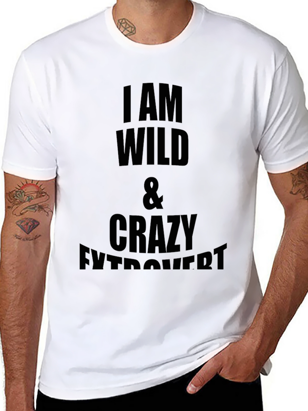 Wild & Crazy Introvert Mens Black T-Shirt