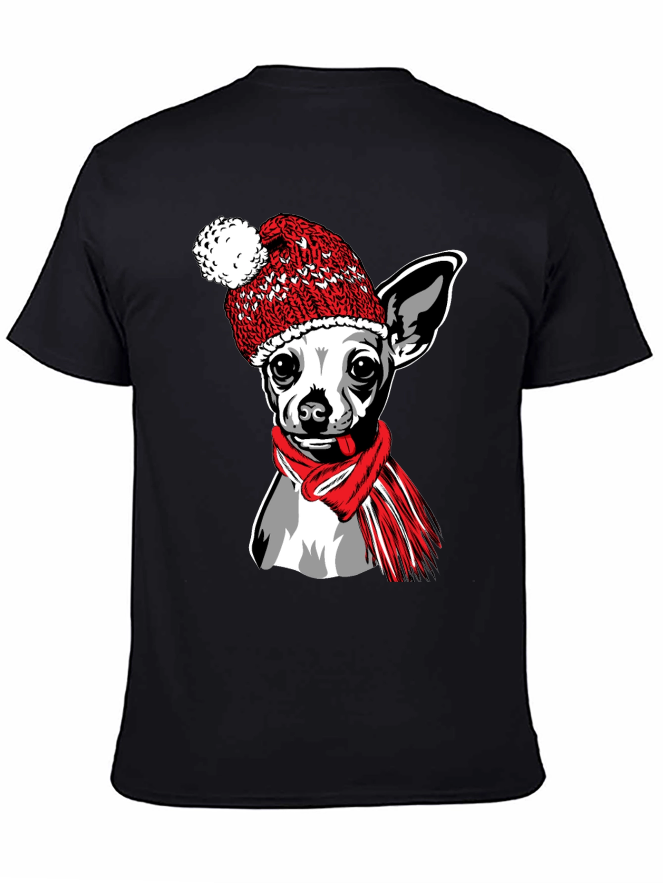 Chihuahua Winter Hat T-Shirt - Cute Dog Tee