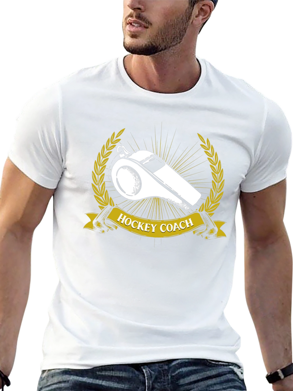 Hockey Coach T-Shirt - Whistle Design