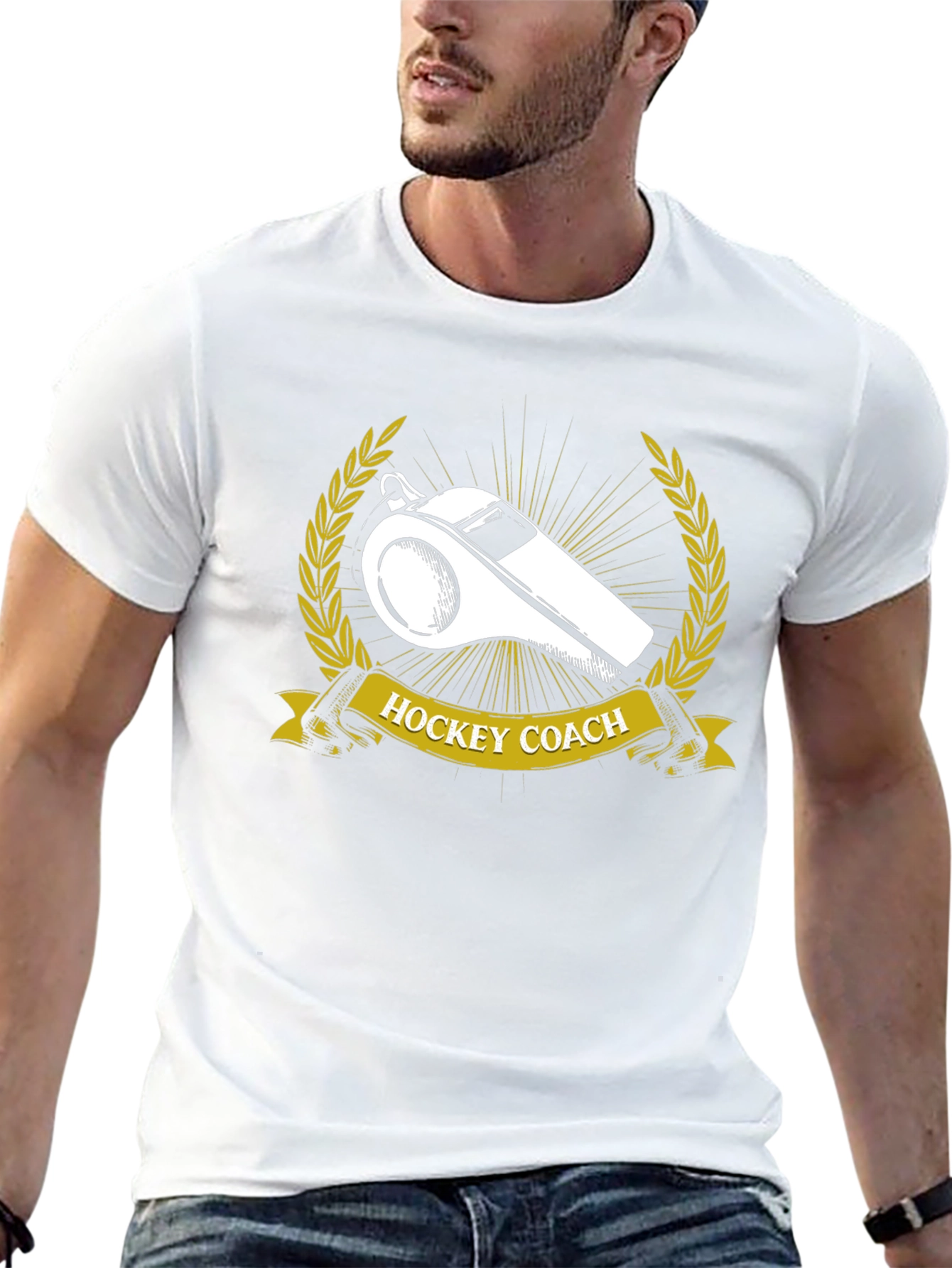 Hockey Coach T-Shirt - Whistle Design