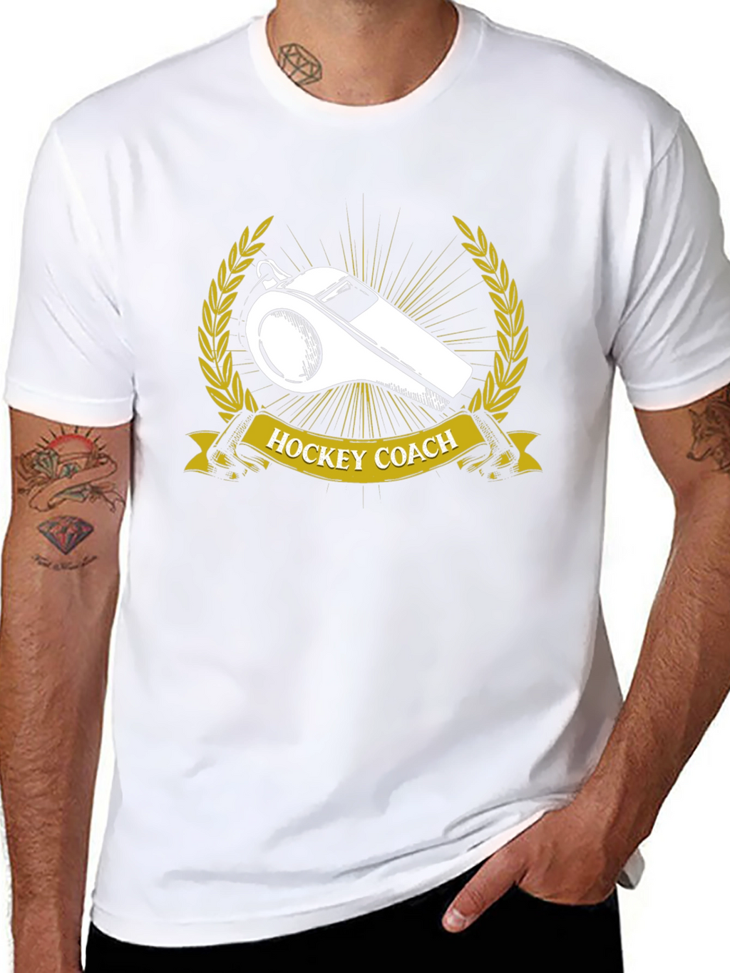 Hockey Coach T-Shirt - Whistle Design