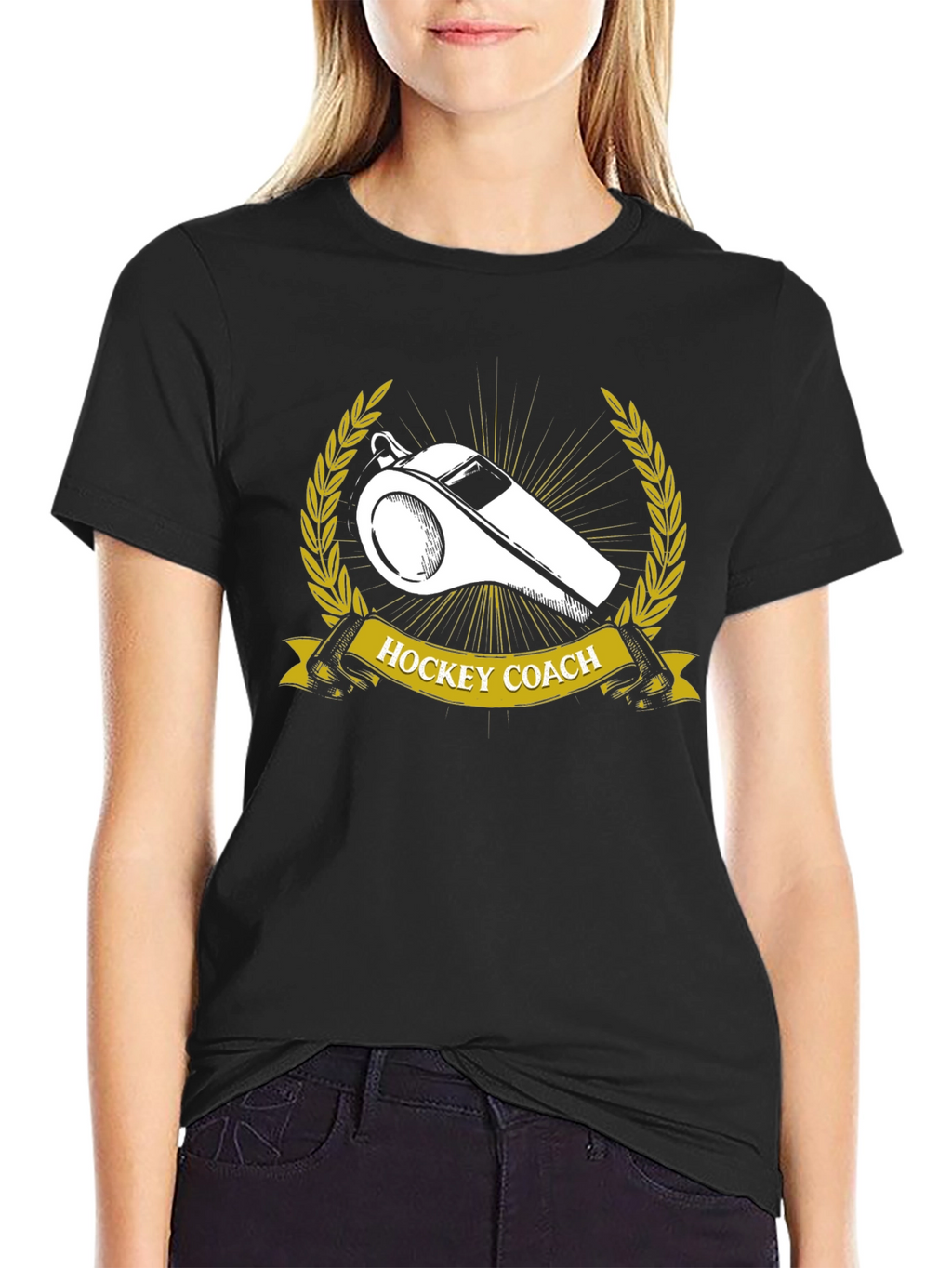 Hockey Coach T-Shirt - Whistle Design