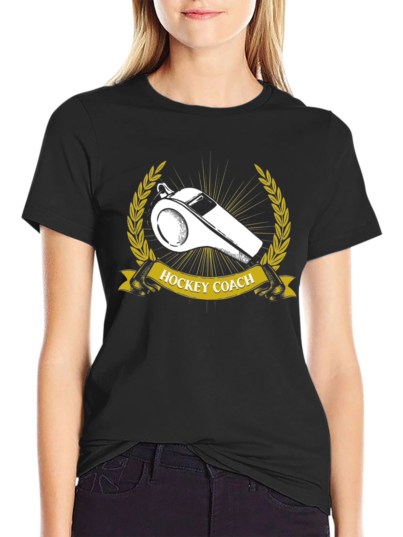 Hockey Coach T-Shirt - Whistle Design