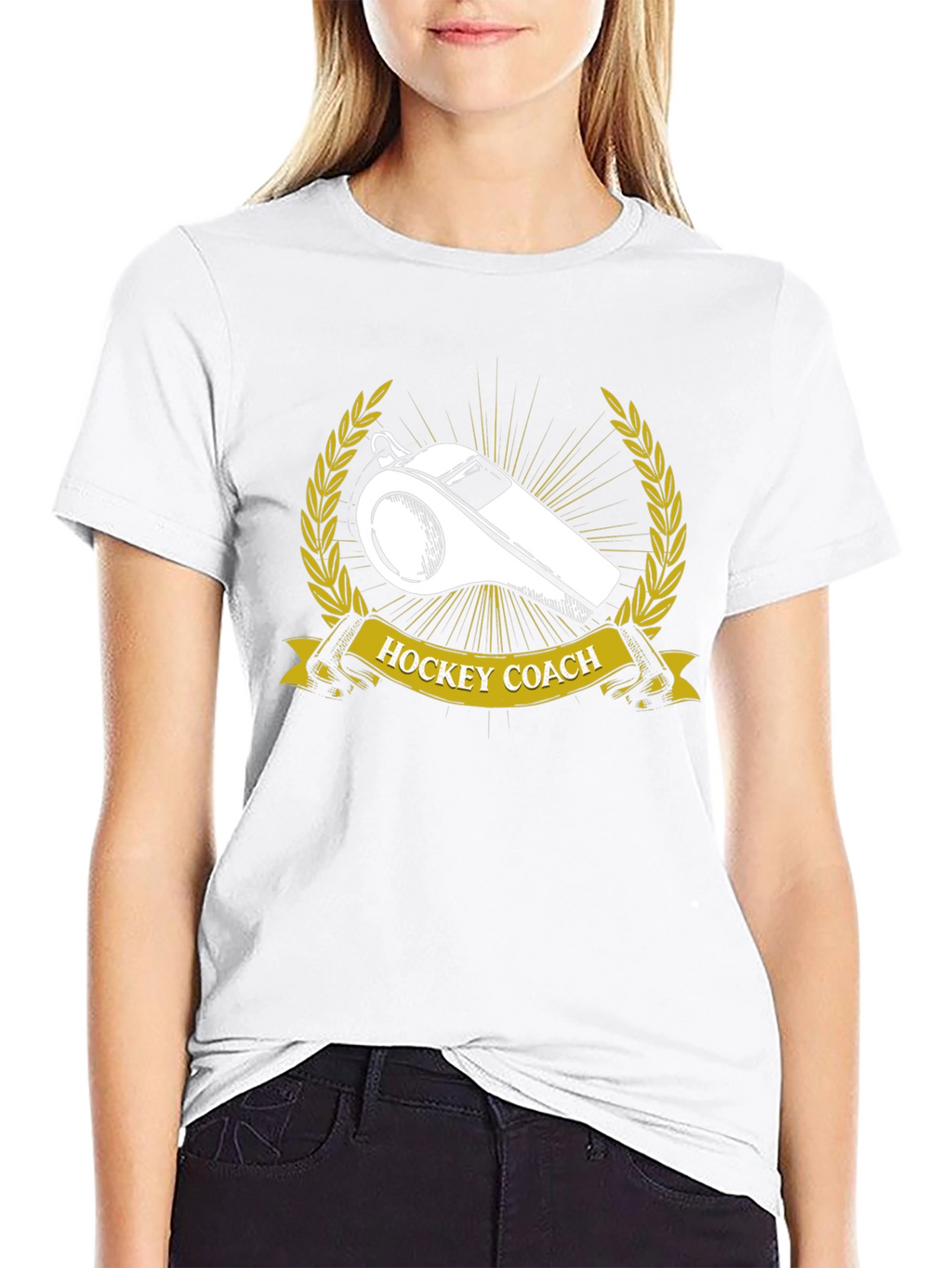 Hockey Coach T-Shirt - Whistle Design