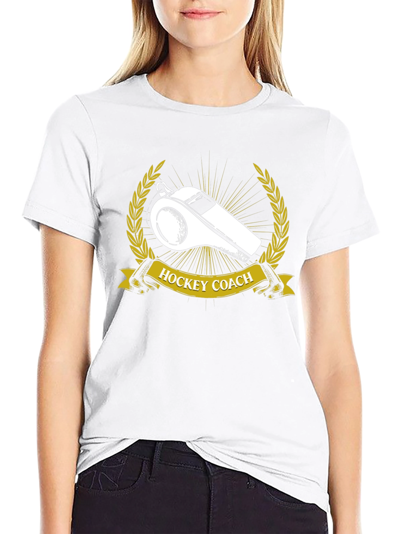 Hockey Coach T-Shirt - Whistle Design