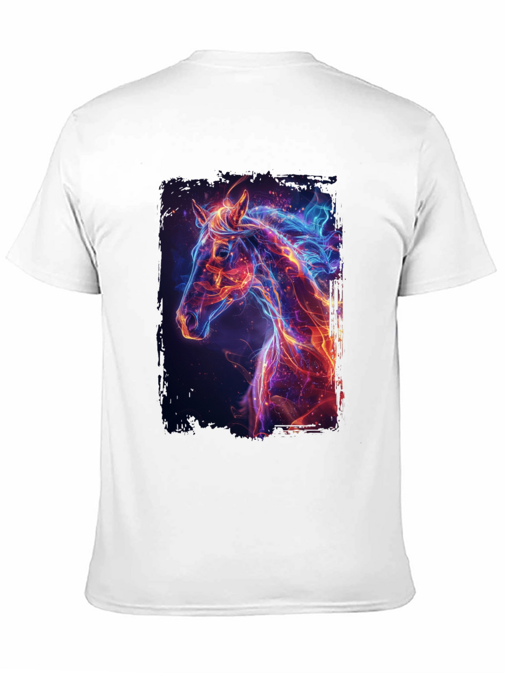 Fiery Horse Graphic Tee - Premium Black T-Shirt