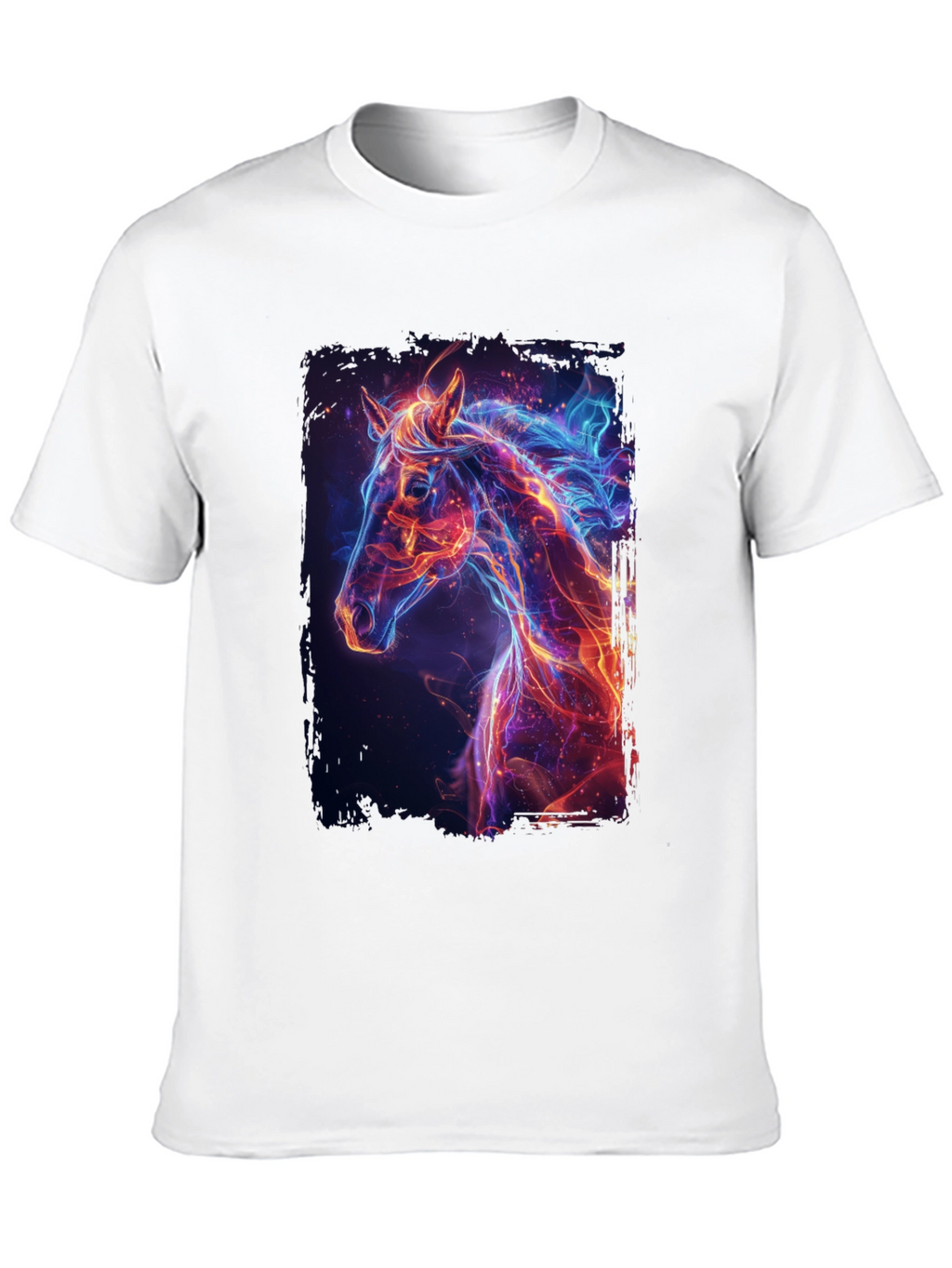 Fiery Horse Graphic Tee - Premium Black T-Shirt