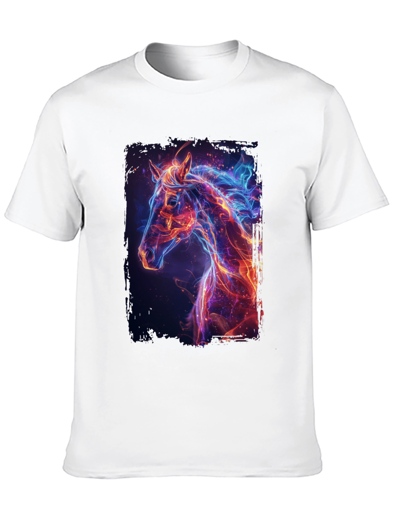 Fiery Horse Graphic Tee - Premium Black T-Shirt