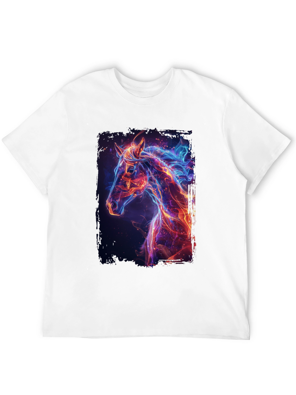 Fiery Horse Graphic Tee - Premium Black T-Shirt