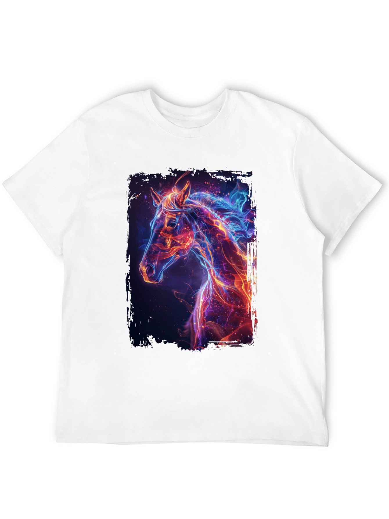 Fiery Horse Graphic Tee - Premium Black T-Shirt