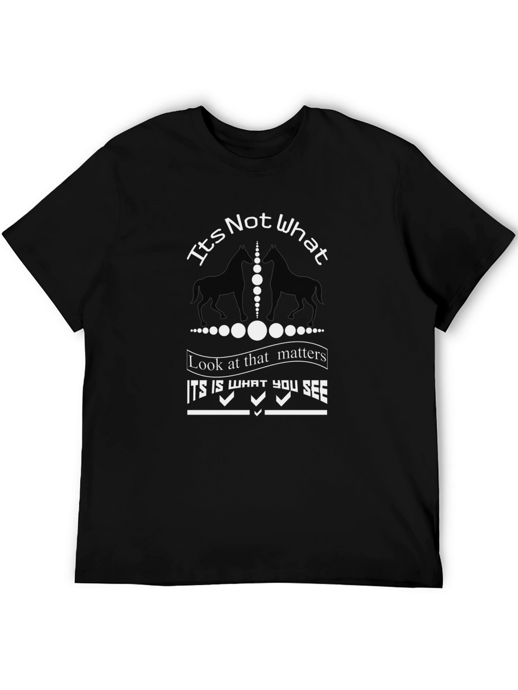 Its Not What Horse Graphic T-Shirt - Black