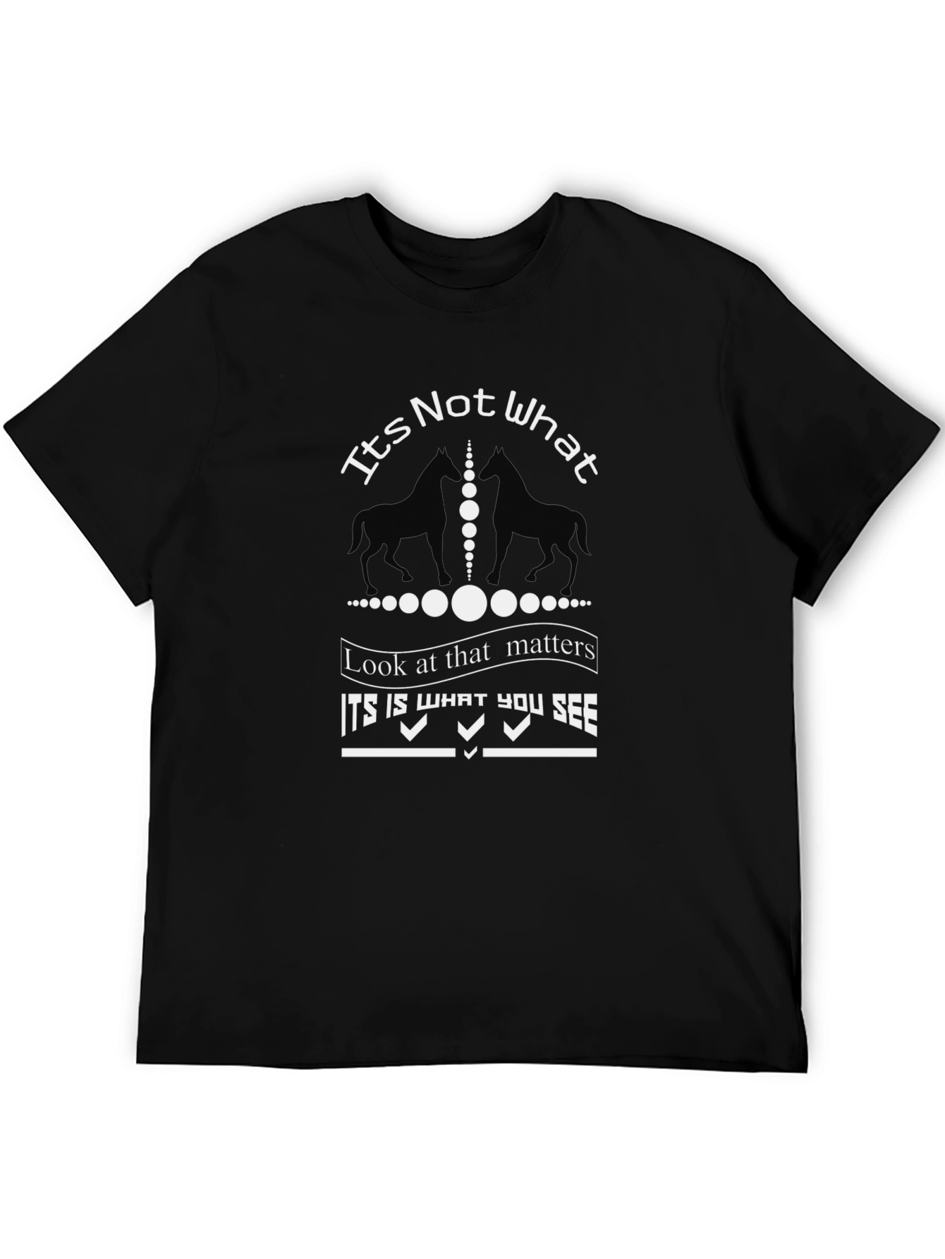Its Not What Horse Graphic T-Shirt - Black