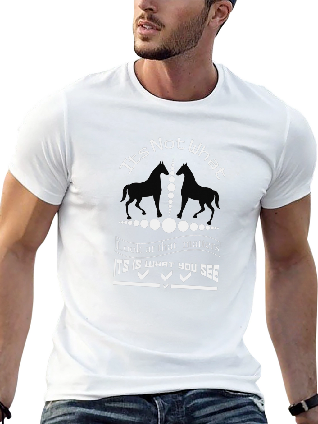 Its Not What Horse Graphic T-Shirt - Black