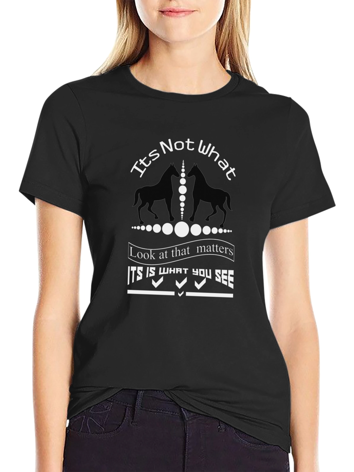 Its Not What Horse Graphic T-Shirt - Black