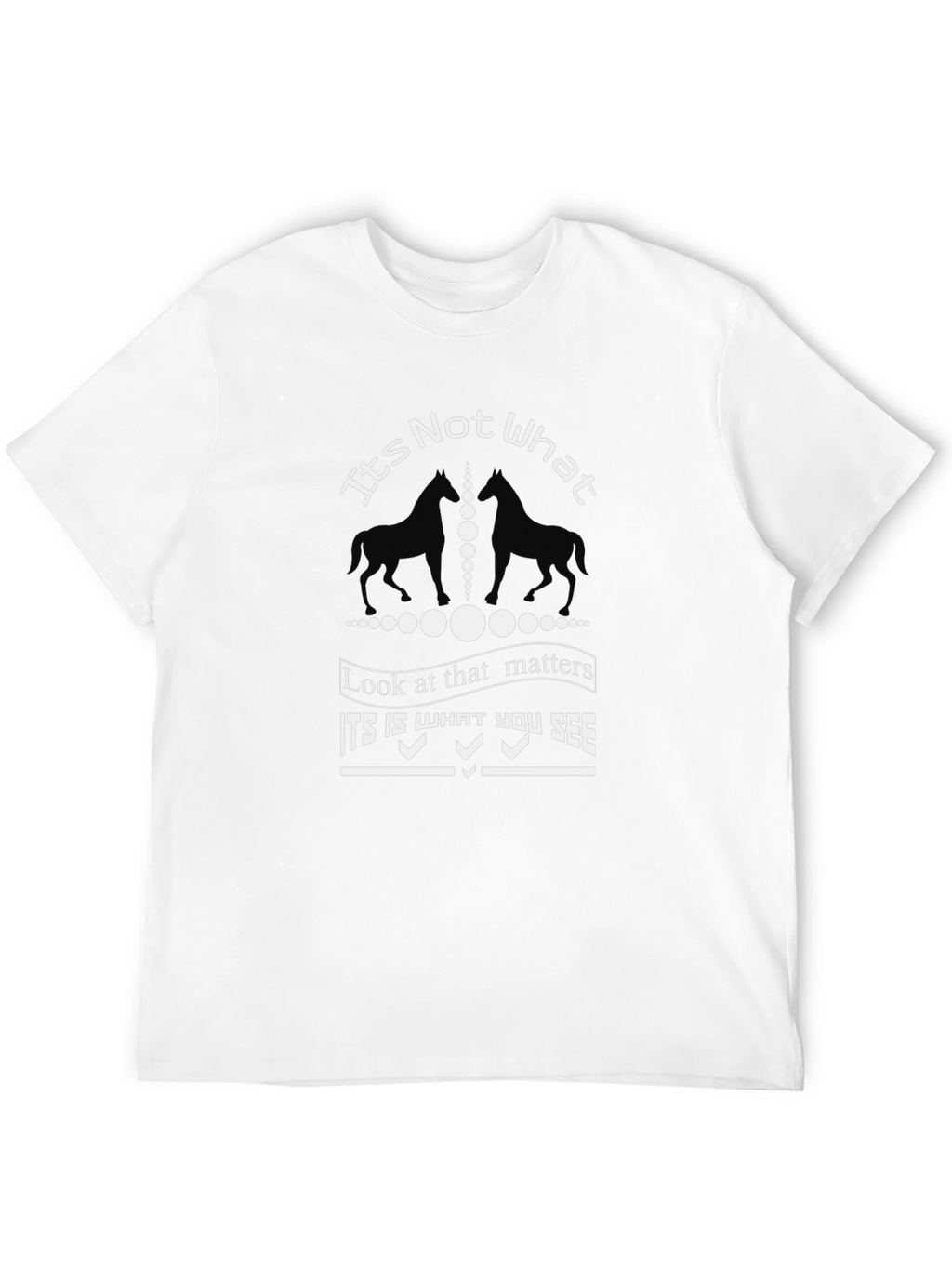 Its Not What Horse Graphic T-Shirt - Black