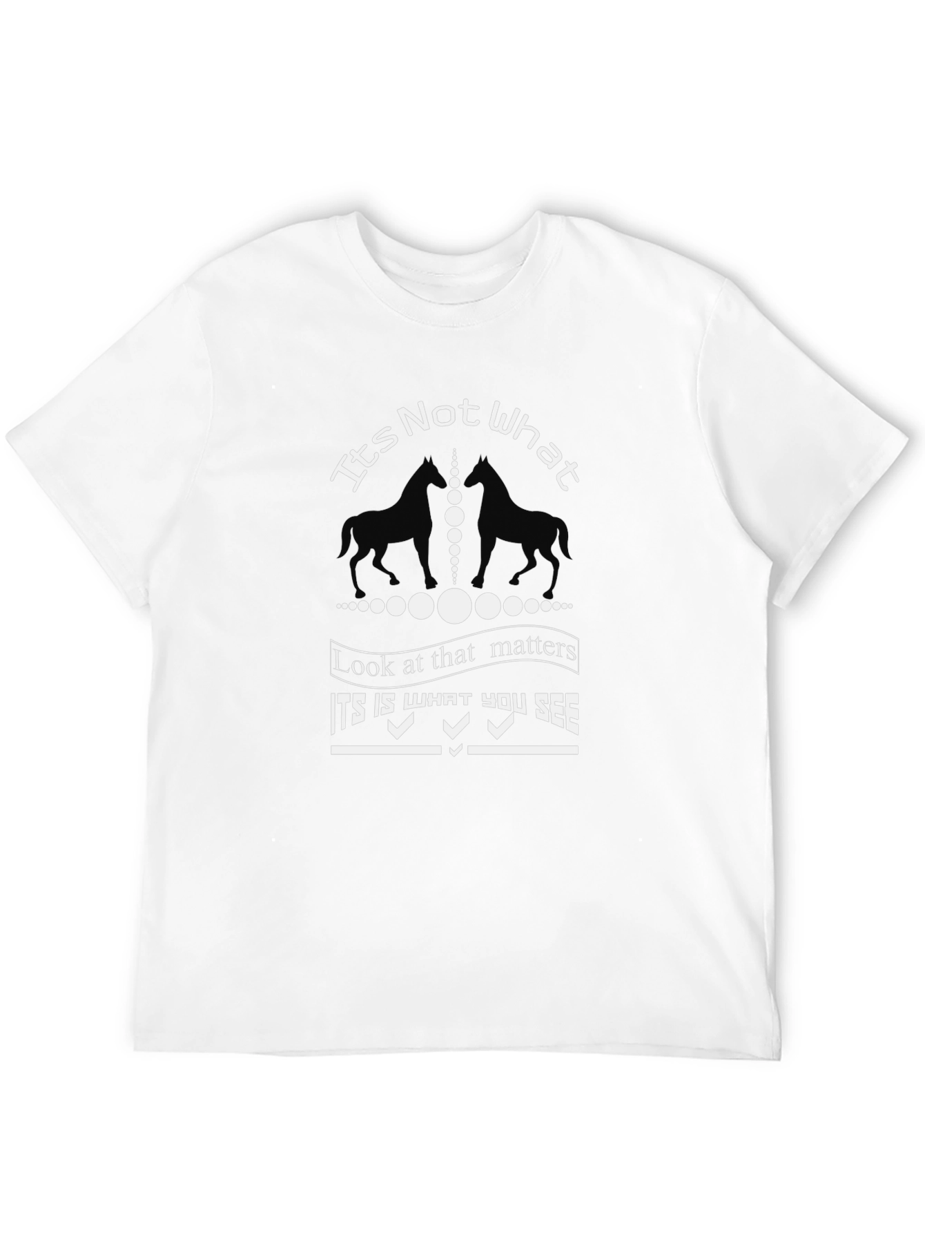 Its Not What Horse Graphic T-Shirt - Black