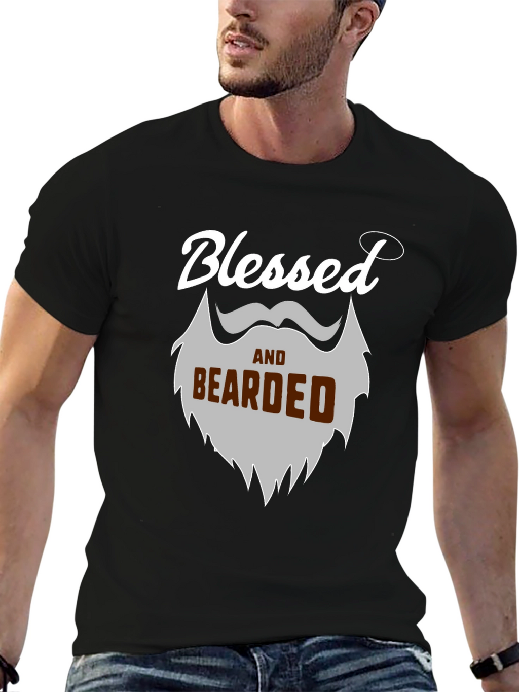 Blessed and Bearded Graphic T-Shirt