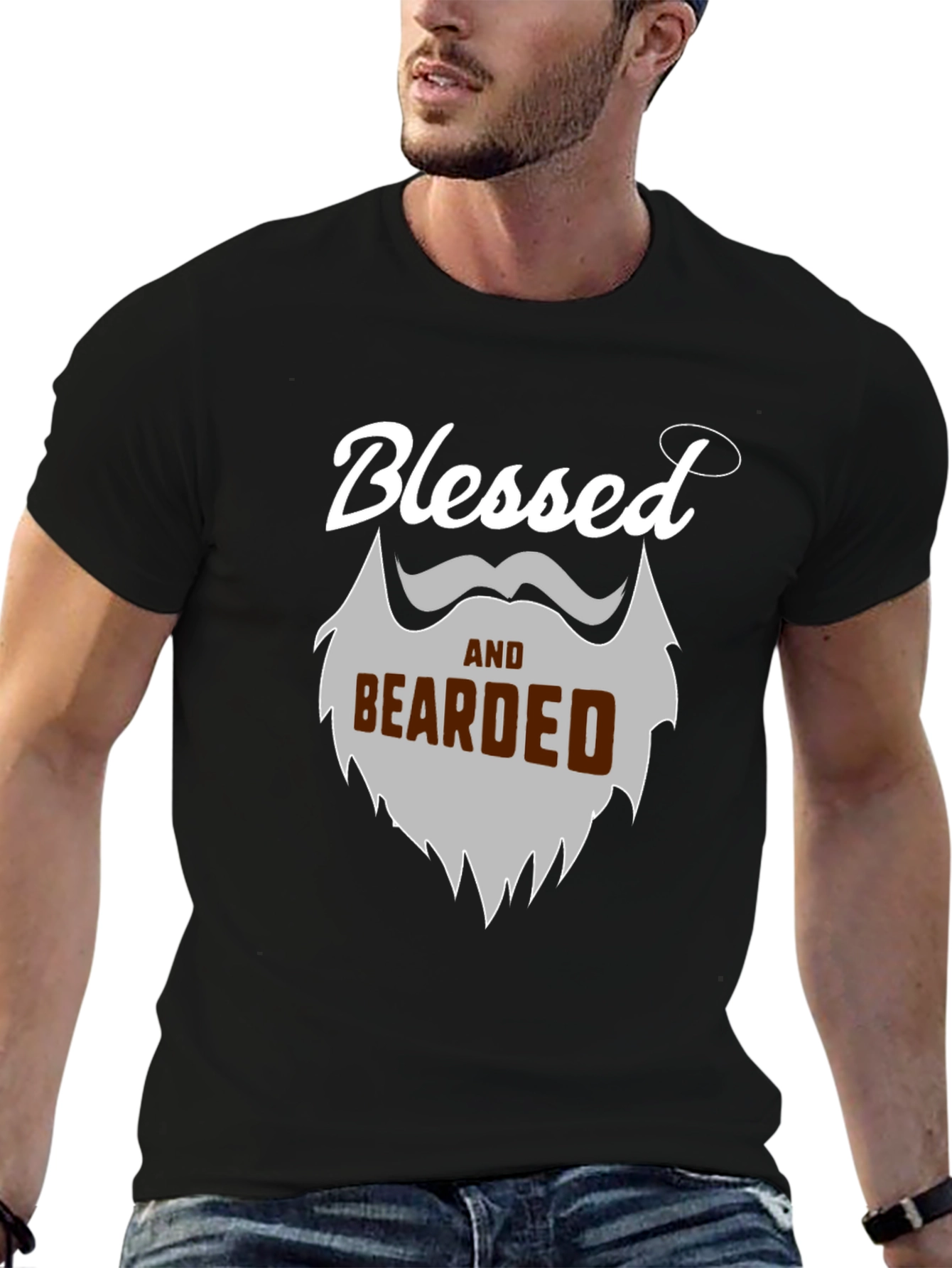 Blessed and Bearded Graphic T-Shirt