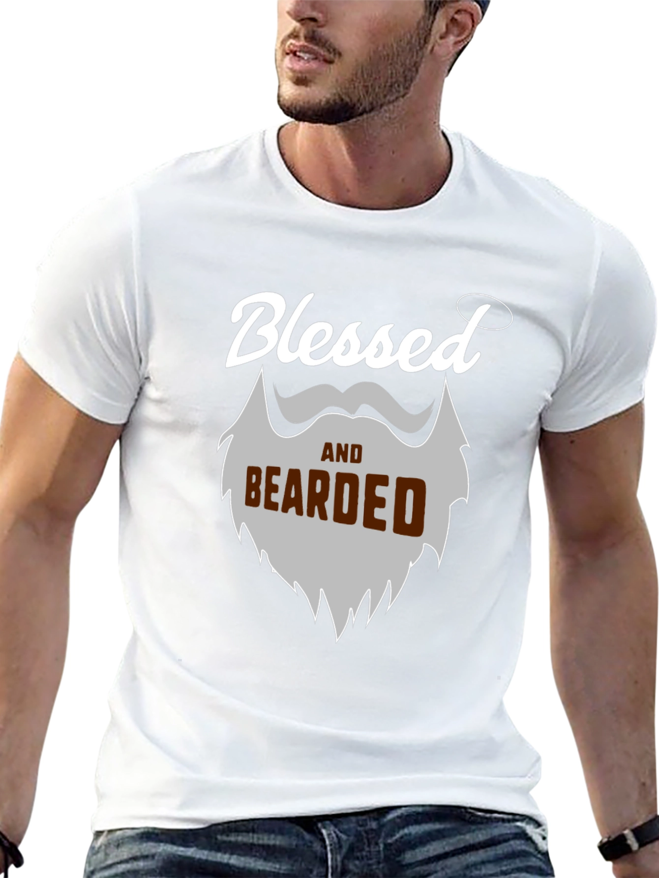 Blessed and Bearded Graphic T-Shirt