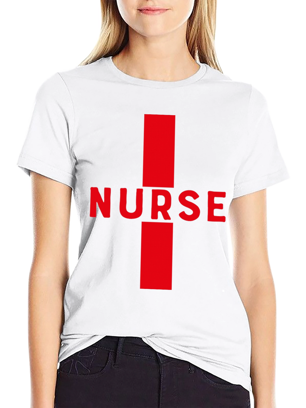 Nurse Red Cross Black T-Shirt