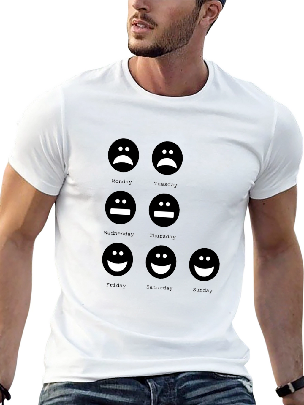 Mood of the Week Black Graphic T-Shirt