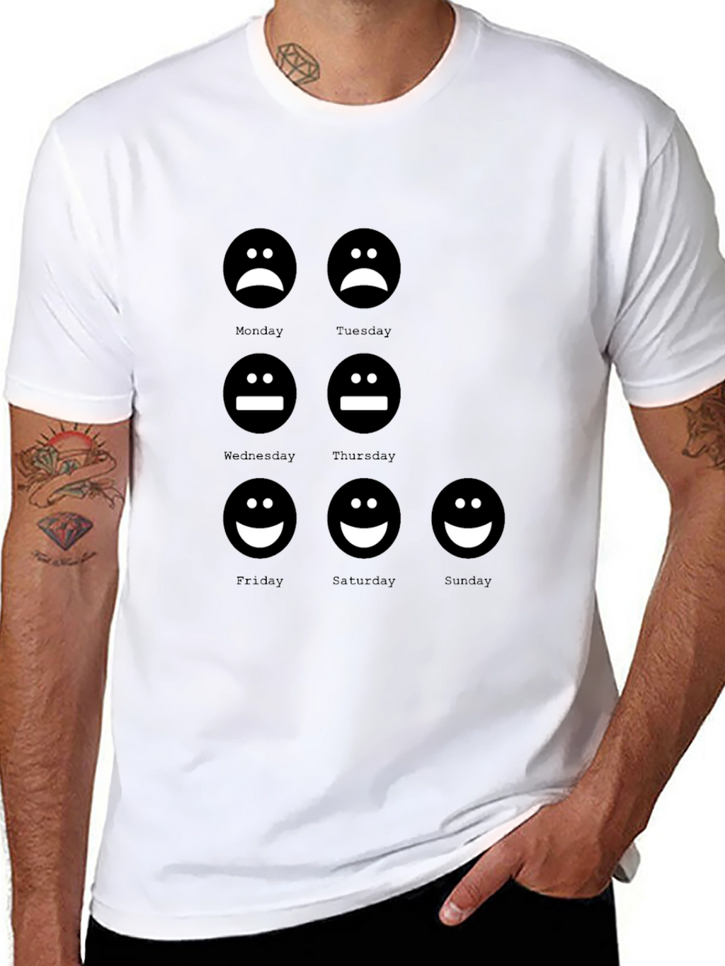 Mood of the Week Black Graphic T-Shirt