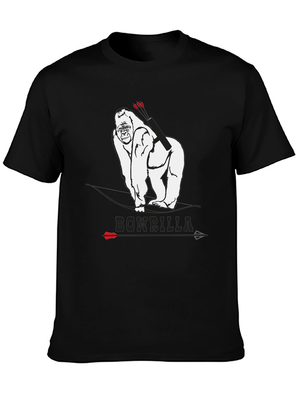 Bowrilla T-Shirt: Gorilla Archer Graphic Tee