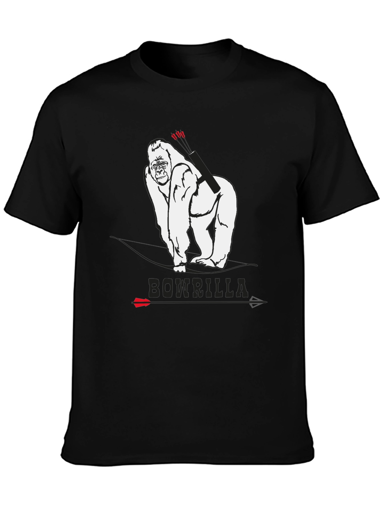 Bowrilla T-Shirt: Gorilla Archer Graphic Tee