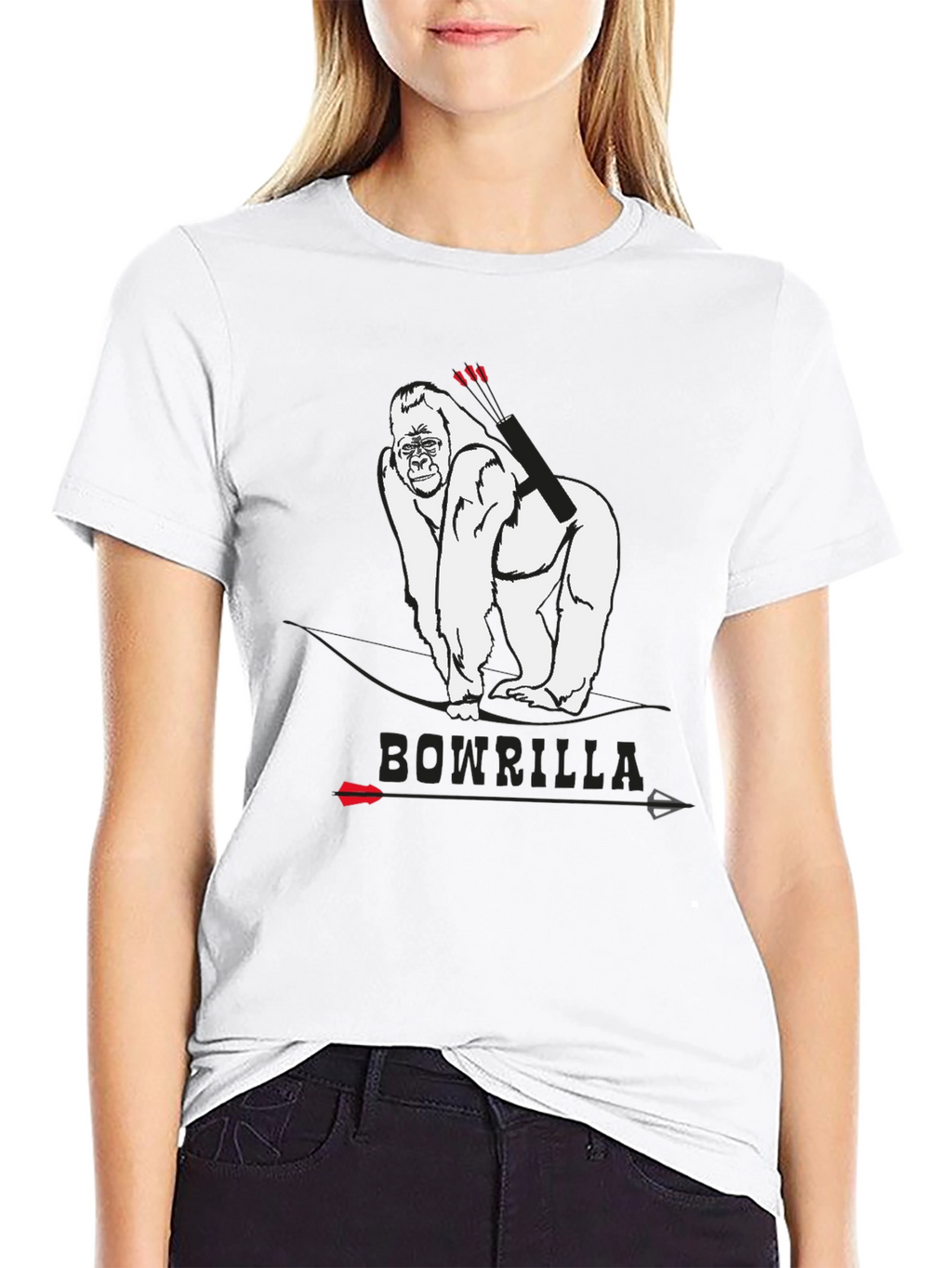 Bowrilla T-Shirt: Gorilla Archer Graphic Tee