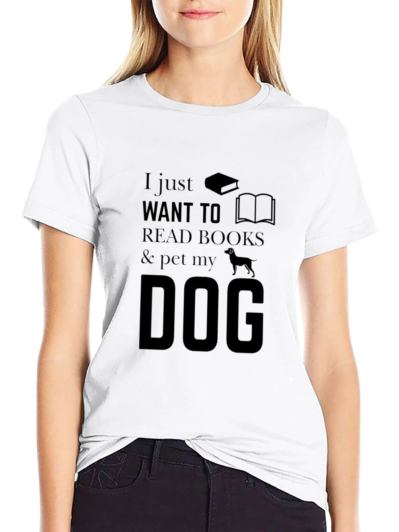 Book Lovers T-Shirt: Read Books & Pet My Dog