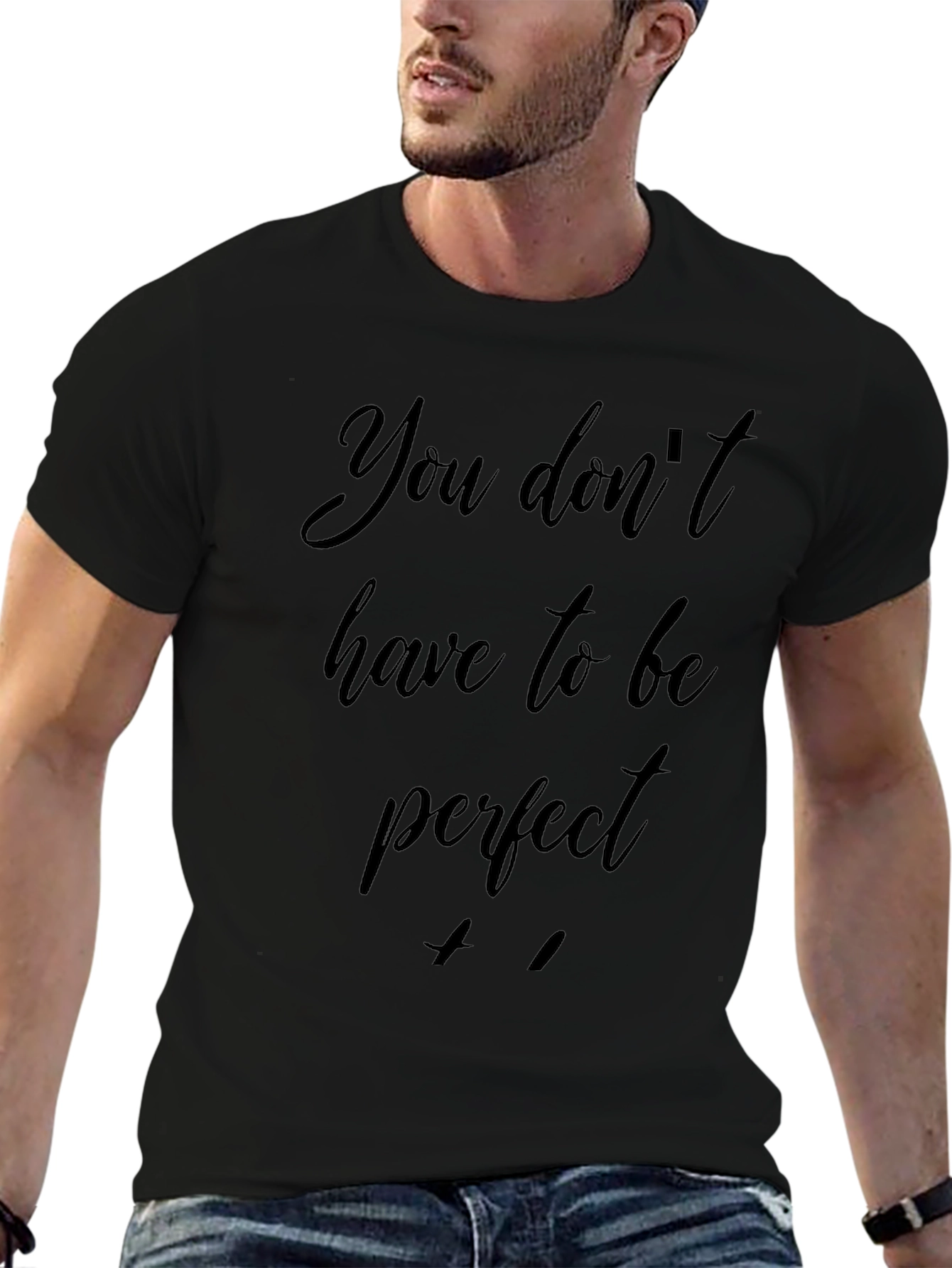 Inspirational Graphic Tee - Be Imperfect