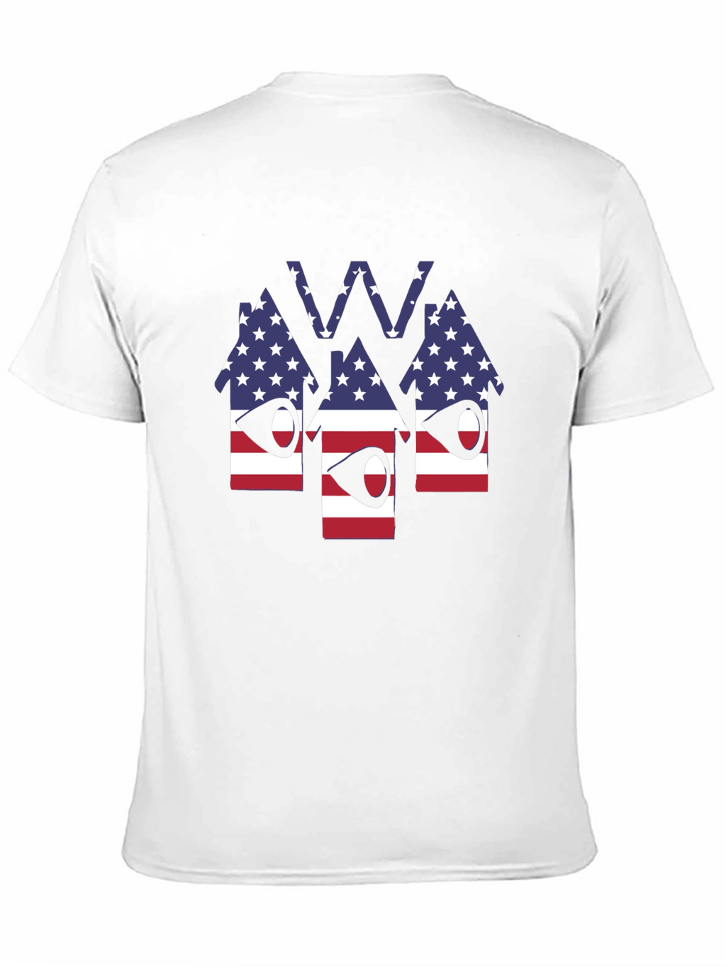 Patriotic American Houses Graphic Tee