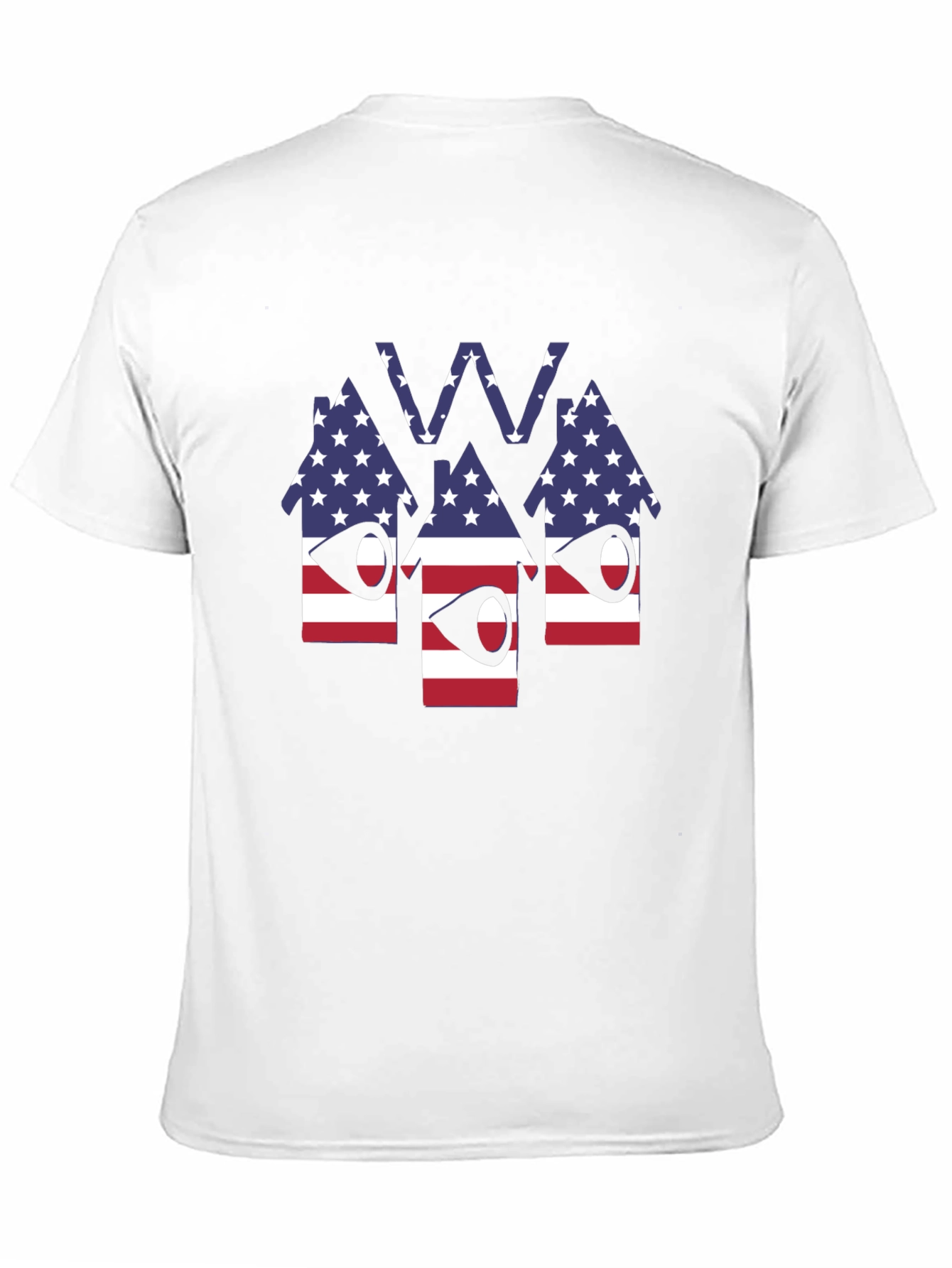 Patriotic American Houses Graphic Tee