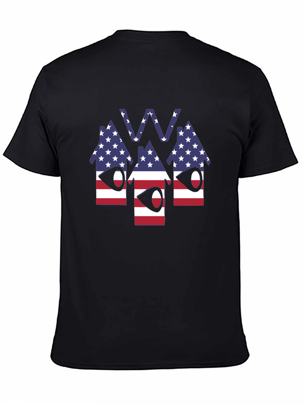 Patriotic American Houses Graphic Tee