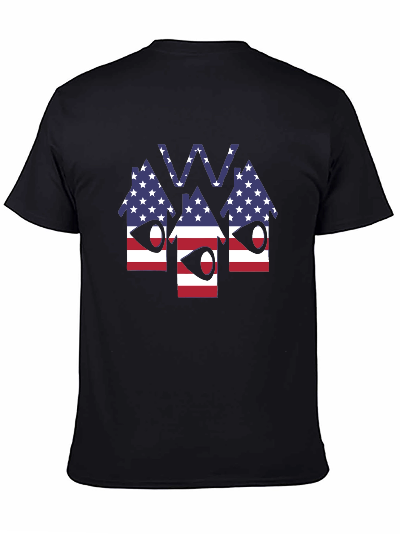 Patriotic American Houses Graphic Tee