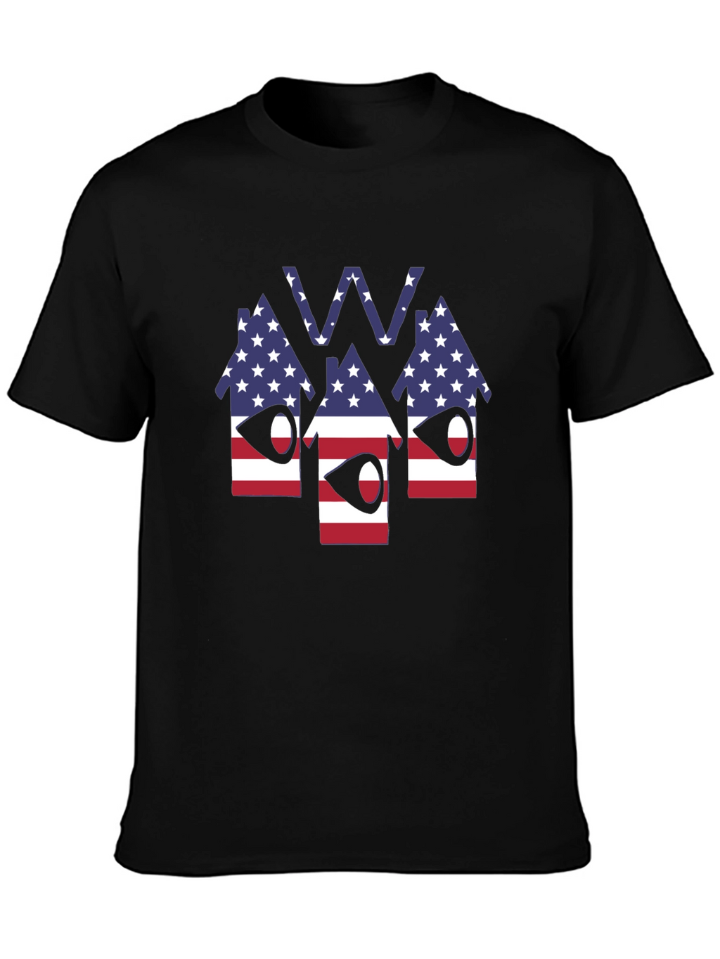 Patriotic American Houses Graphic Tee