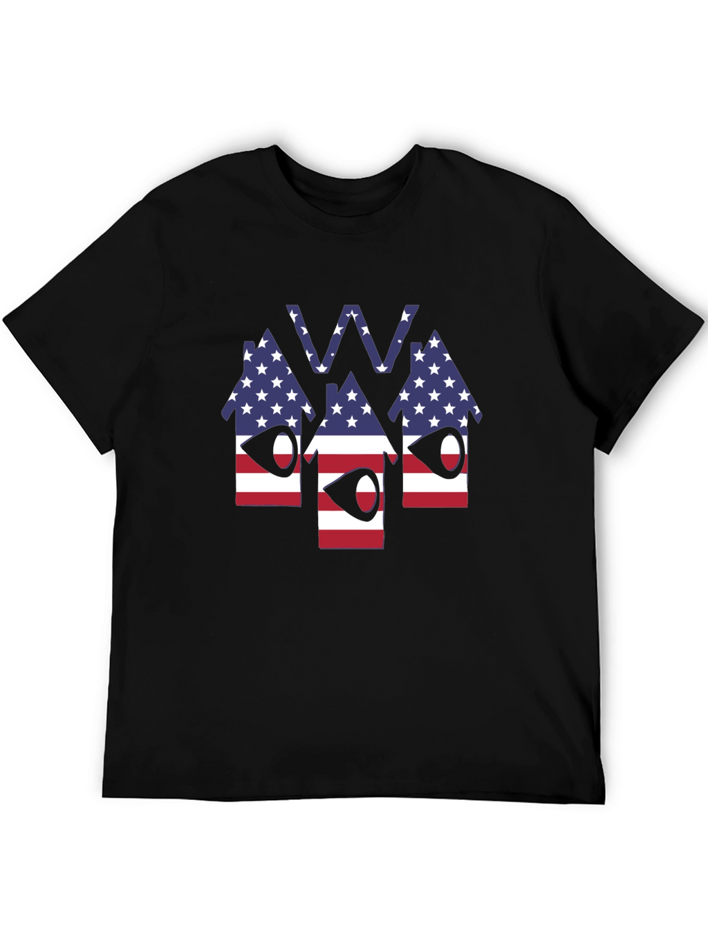 Patriotic American Houses Graphic Tee