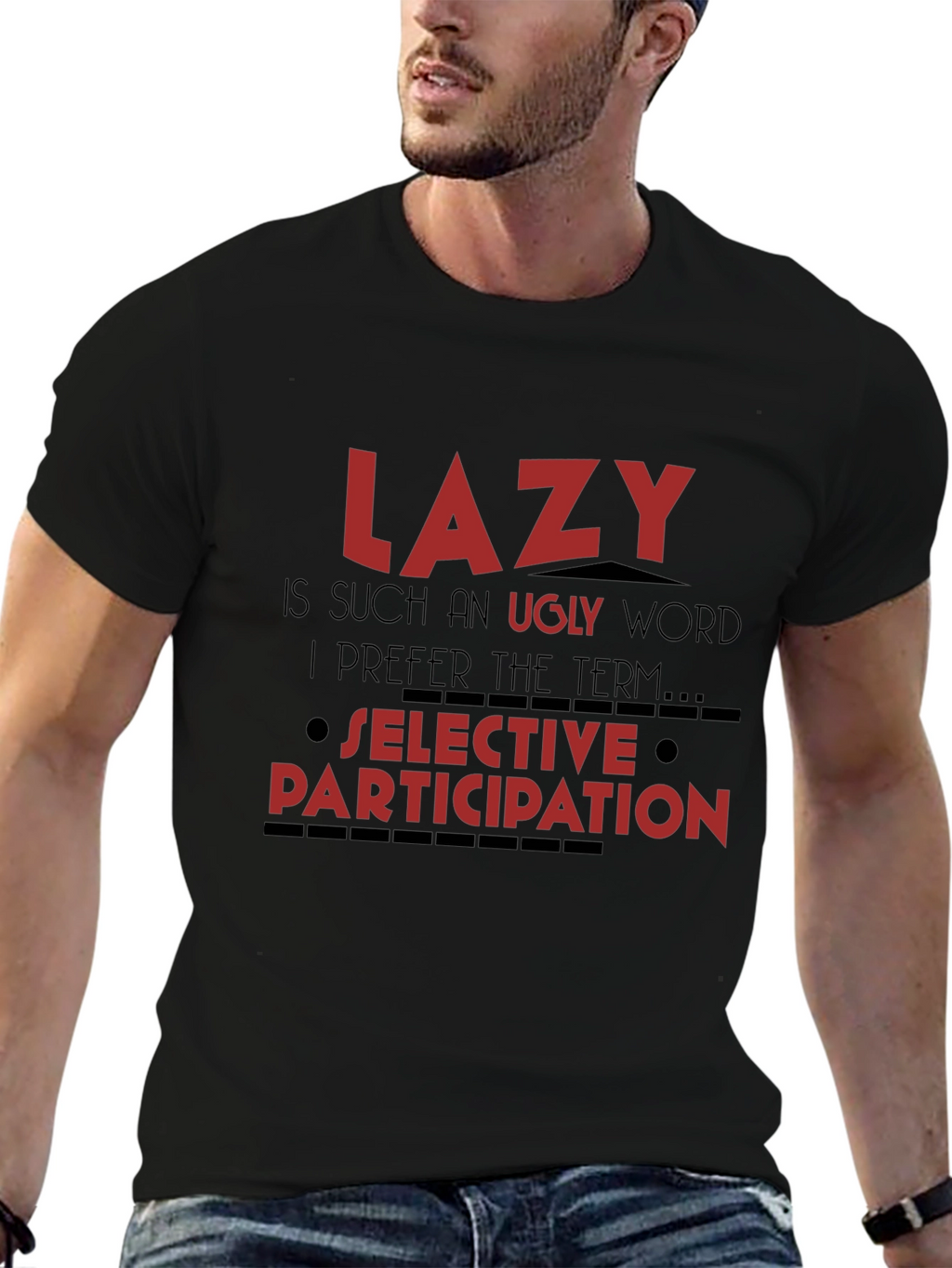 Lazy Definition Graphic Tee - Soft Cotton Casual T-Shirt