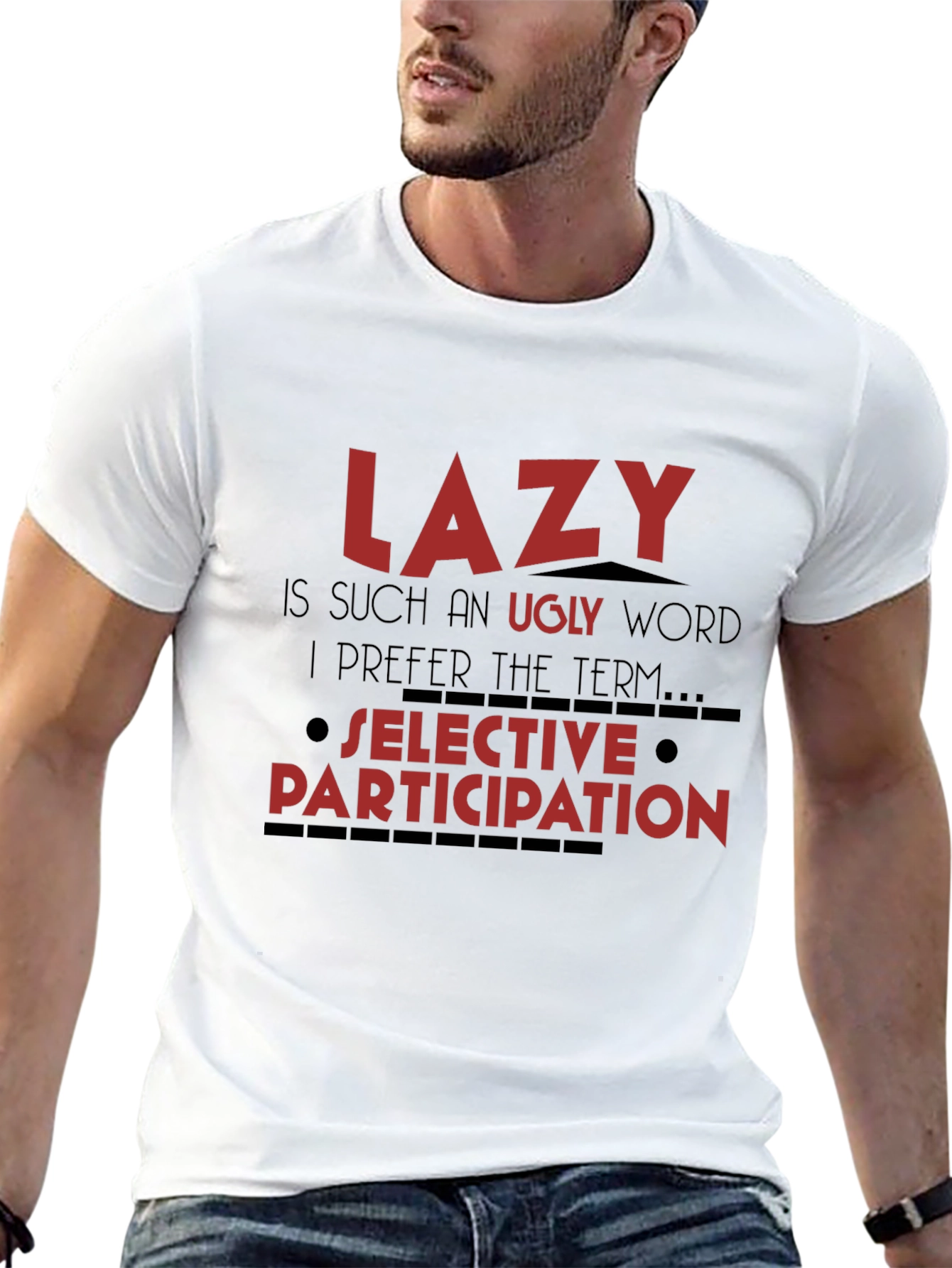 Lazy Definition Graphic Tee - Soft Cotton Casual T-Shirt