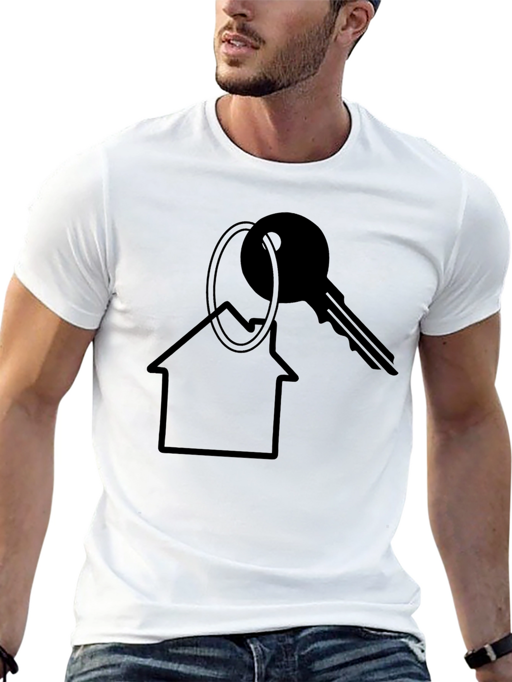 House Key Graphic T-Shirt - Black