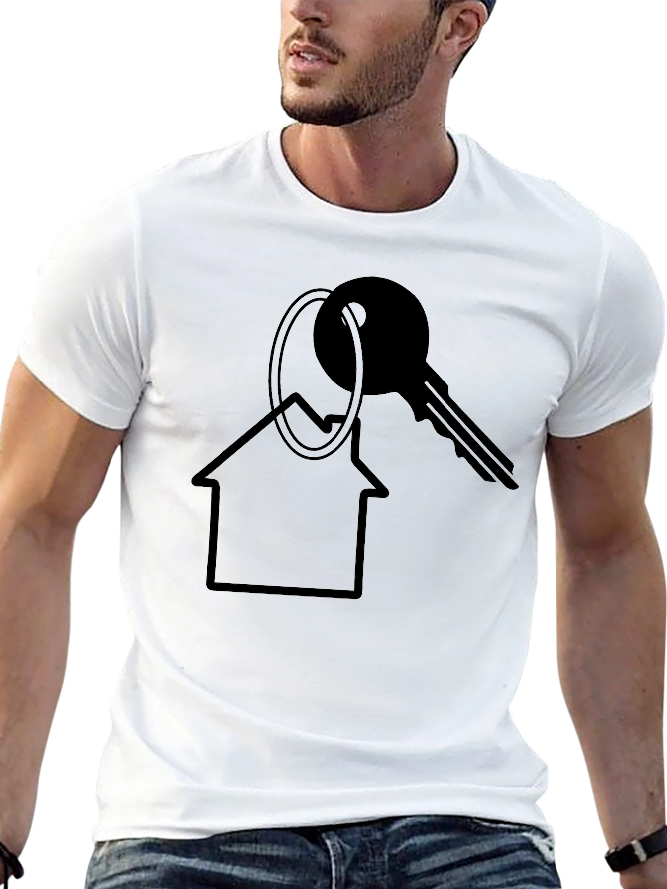 House Key Graphic T-Shirt - Black