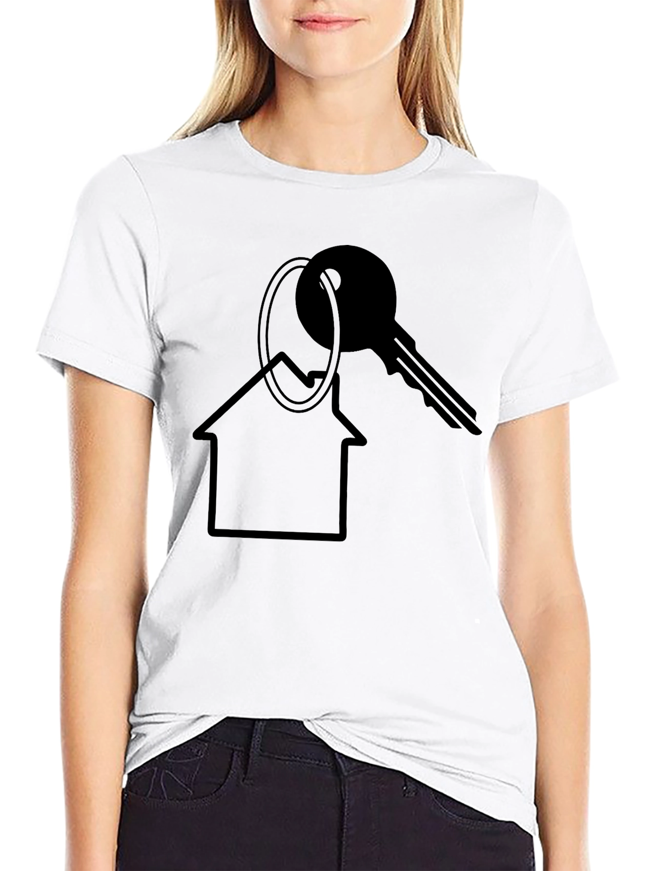 House Key Graphic T-Shirt - Black