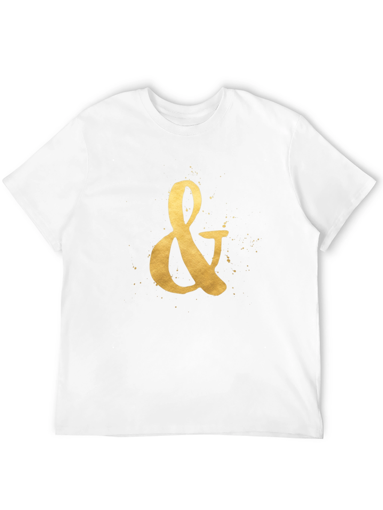 Golden Ampersand Graphic Tee - Stylish Black T-Shirt
