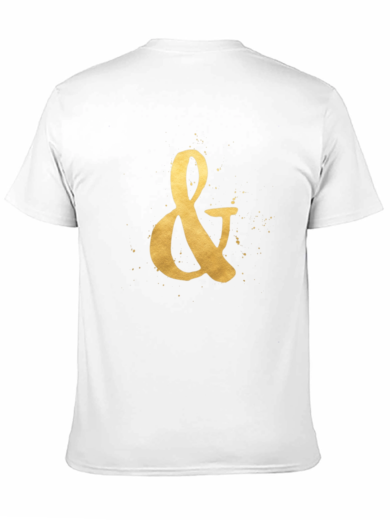 Golden Ampersand Graphic Tee - Stylish Black T-Shirt