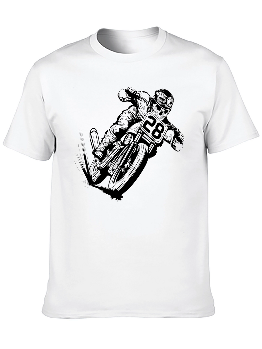 Black Motorcycle Rider Graphic Tee