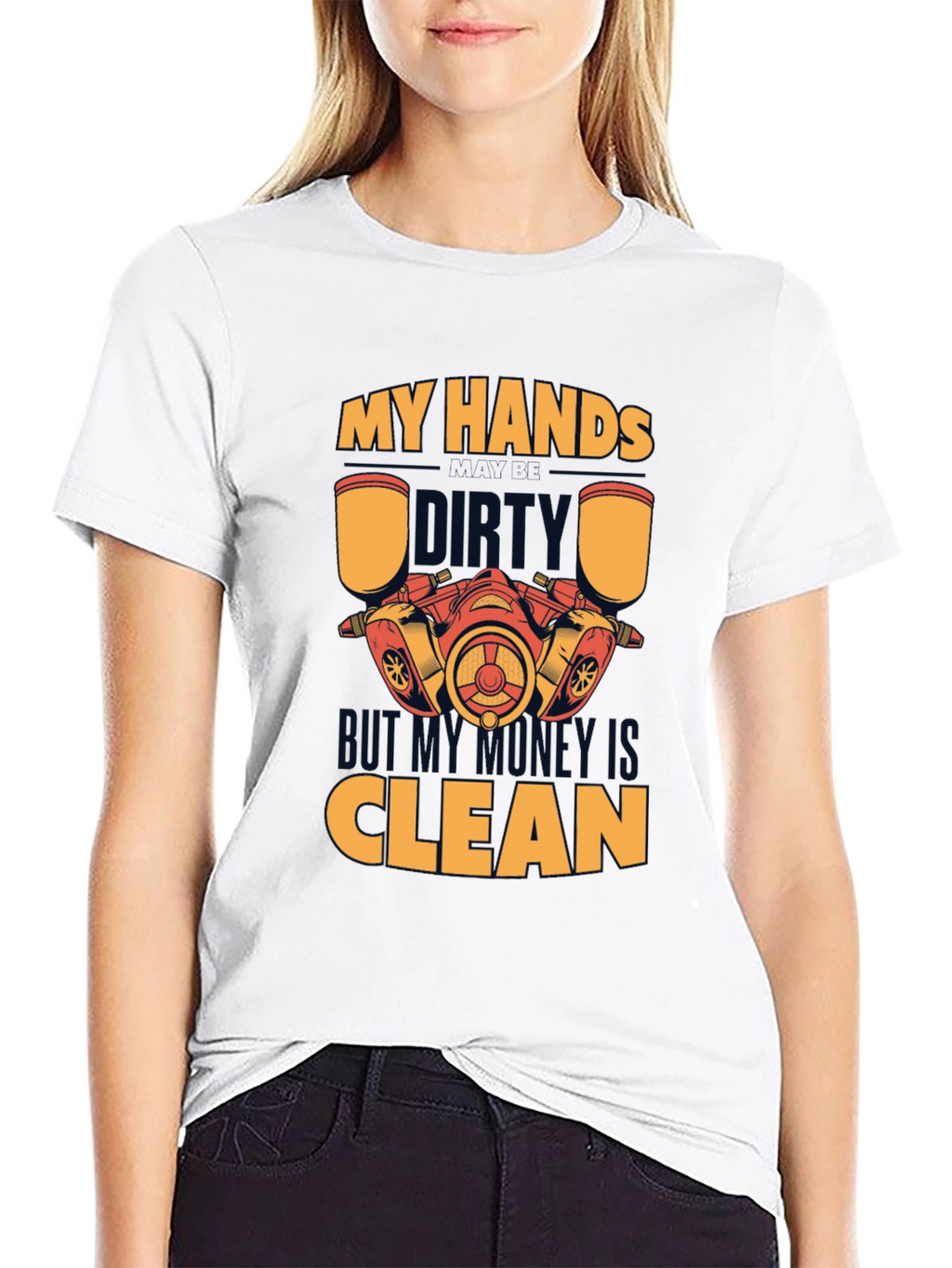 Dirty Hands Clean Money T-Shirt Mechanic Gift