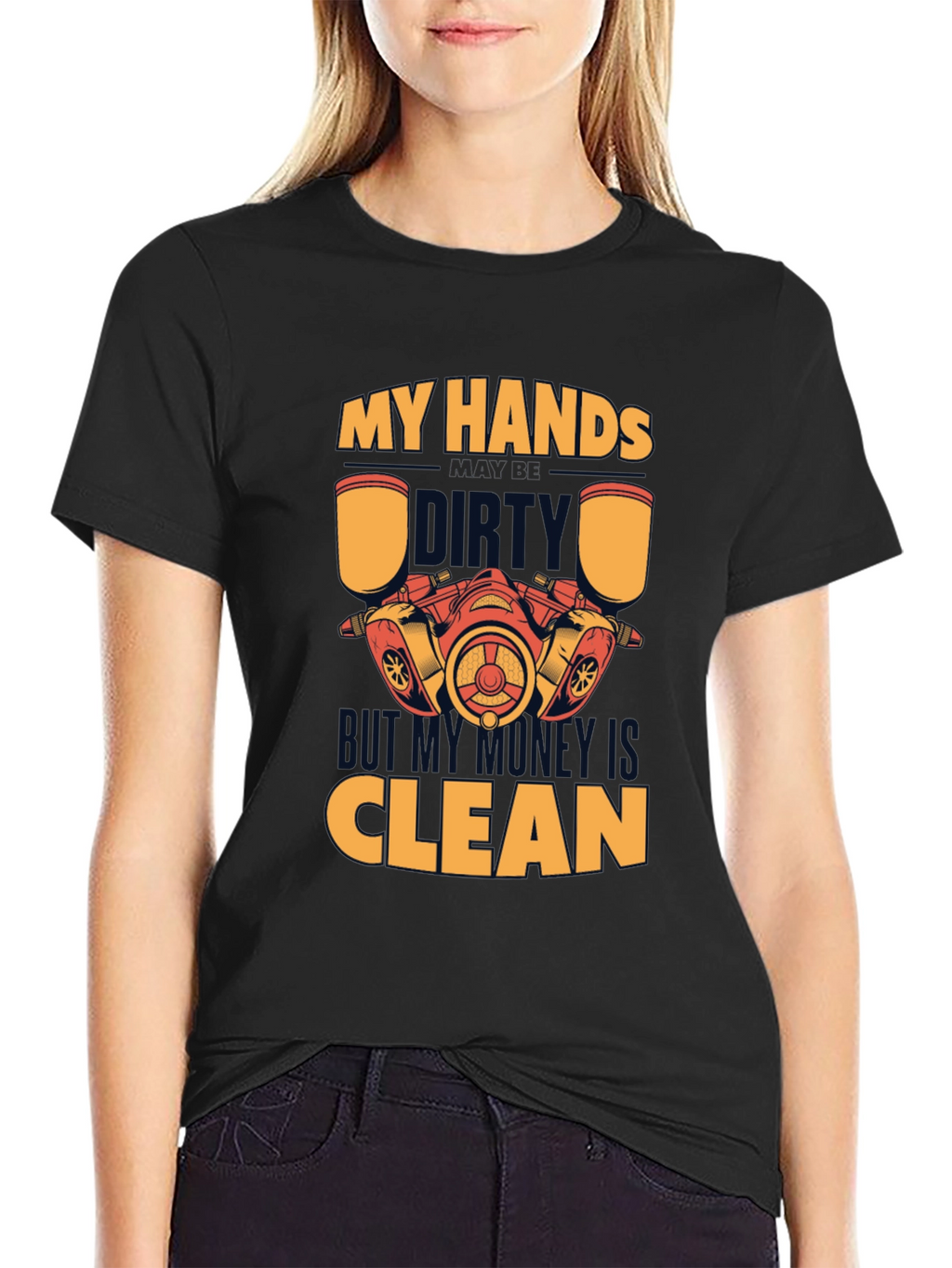 Dirty Hands Clean Money T-Shirt Mechanic Gift