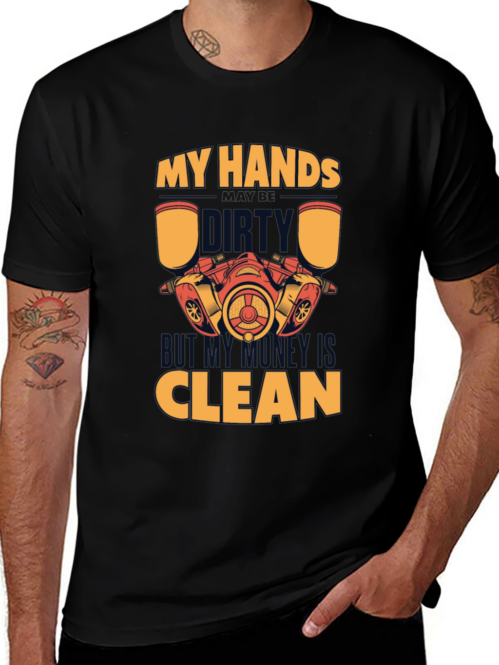Dirty Hands Clean Money T-Shirt Mechanic Gift
