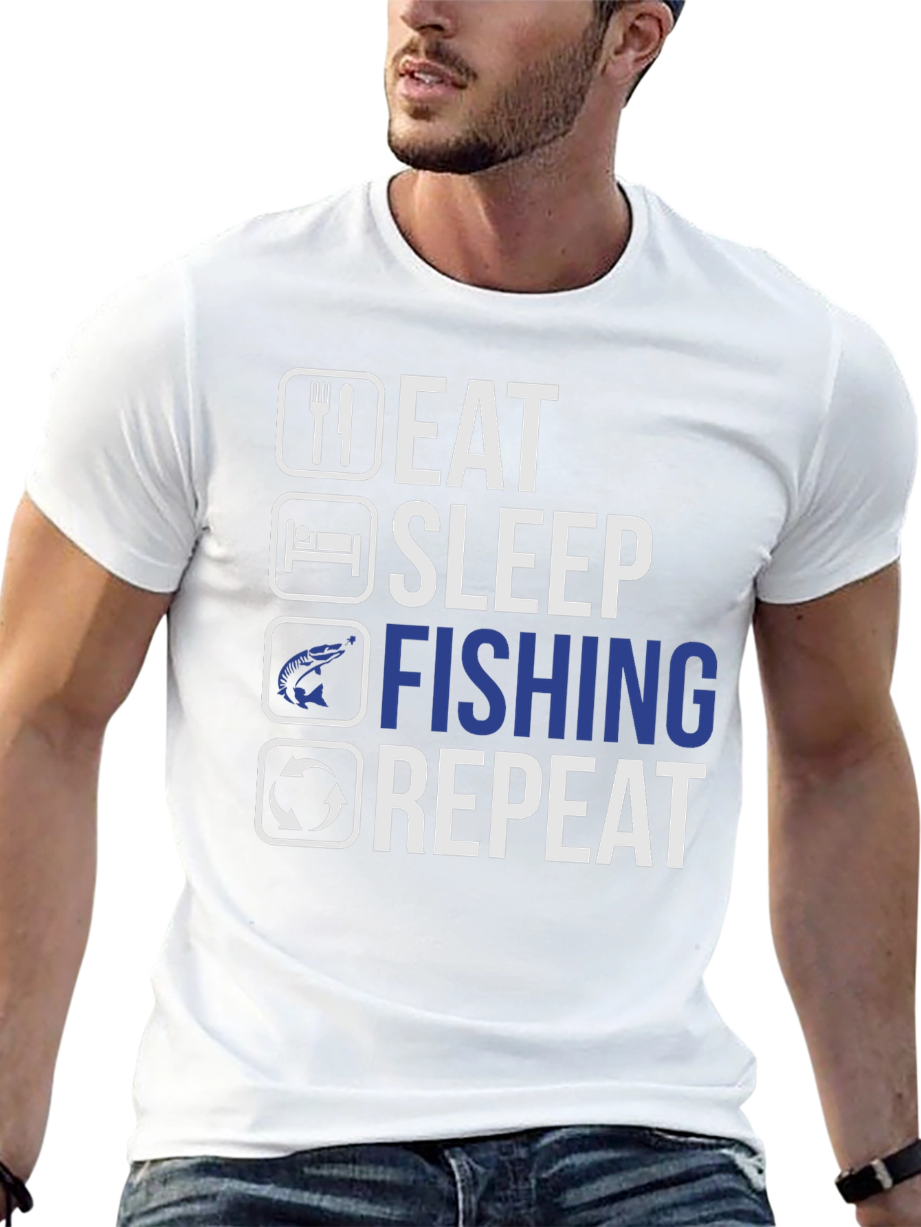 Eat Sleep Fishing Repeat T-Shirt - Anglers Humor